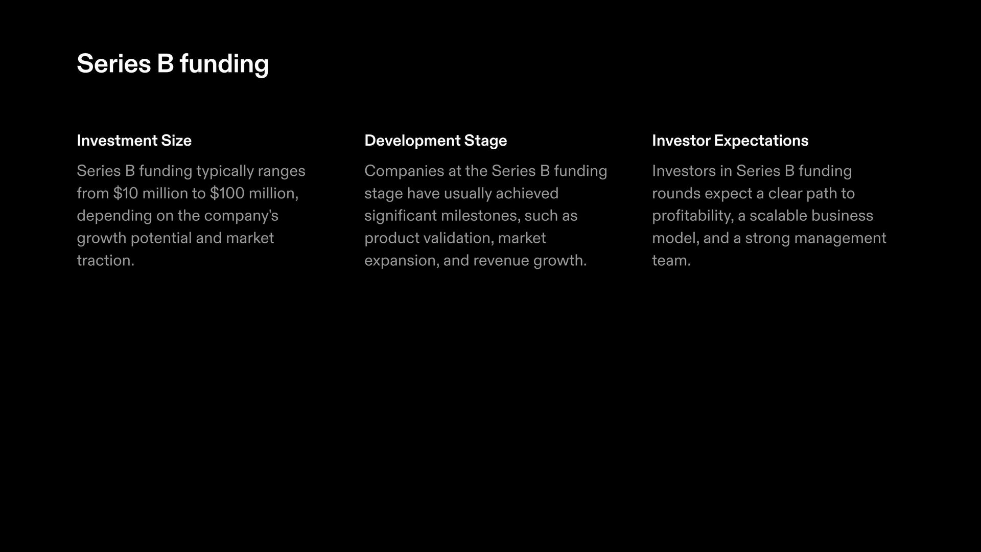 Series B Startup Funding: Investment size, development stage and investor expectations