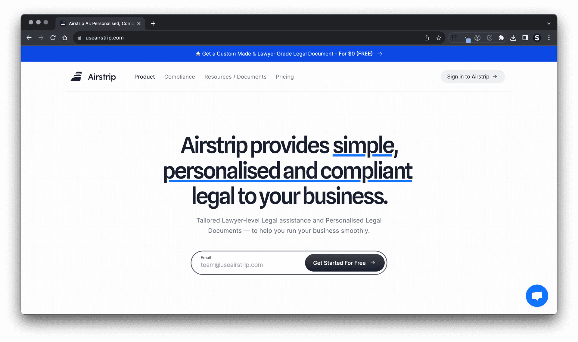 Airstrip AI website